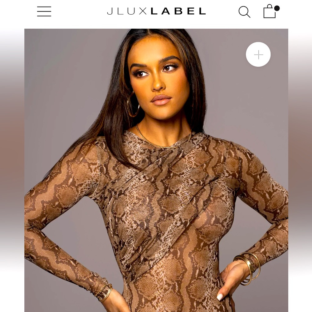 Nordstrom JLuxlabel snakeskin bodysuit.